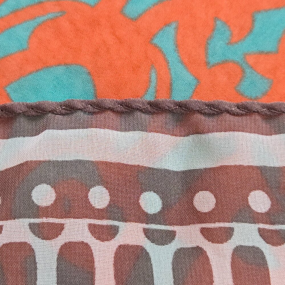 NEW Large Oblong Scarf Southwest Desert Roadrunner - Picture 5 of 5